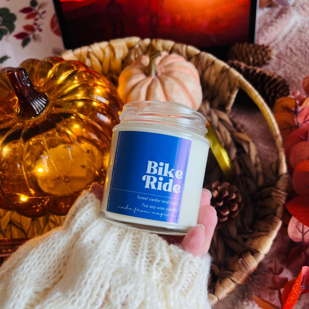 Bike Ride Candle