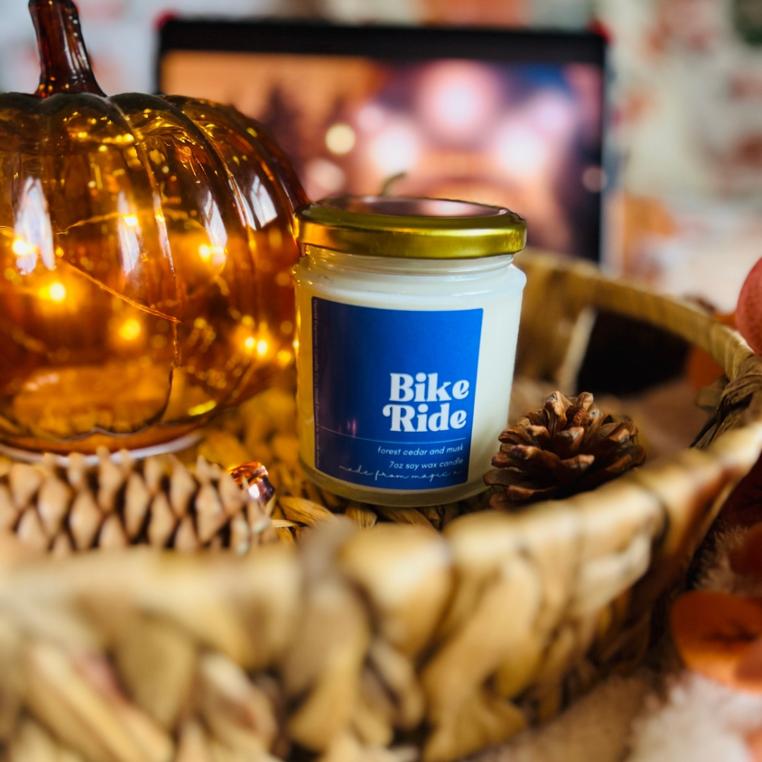 Bike Ride Candle