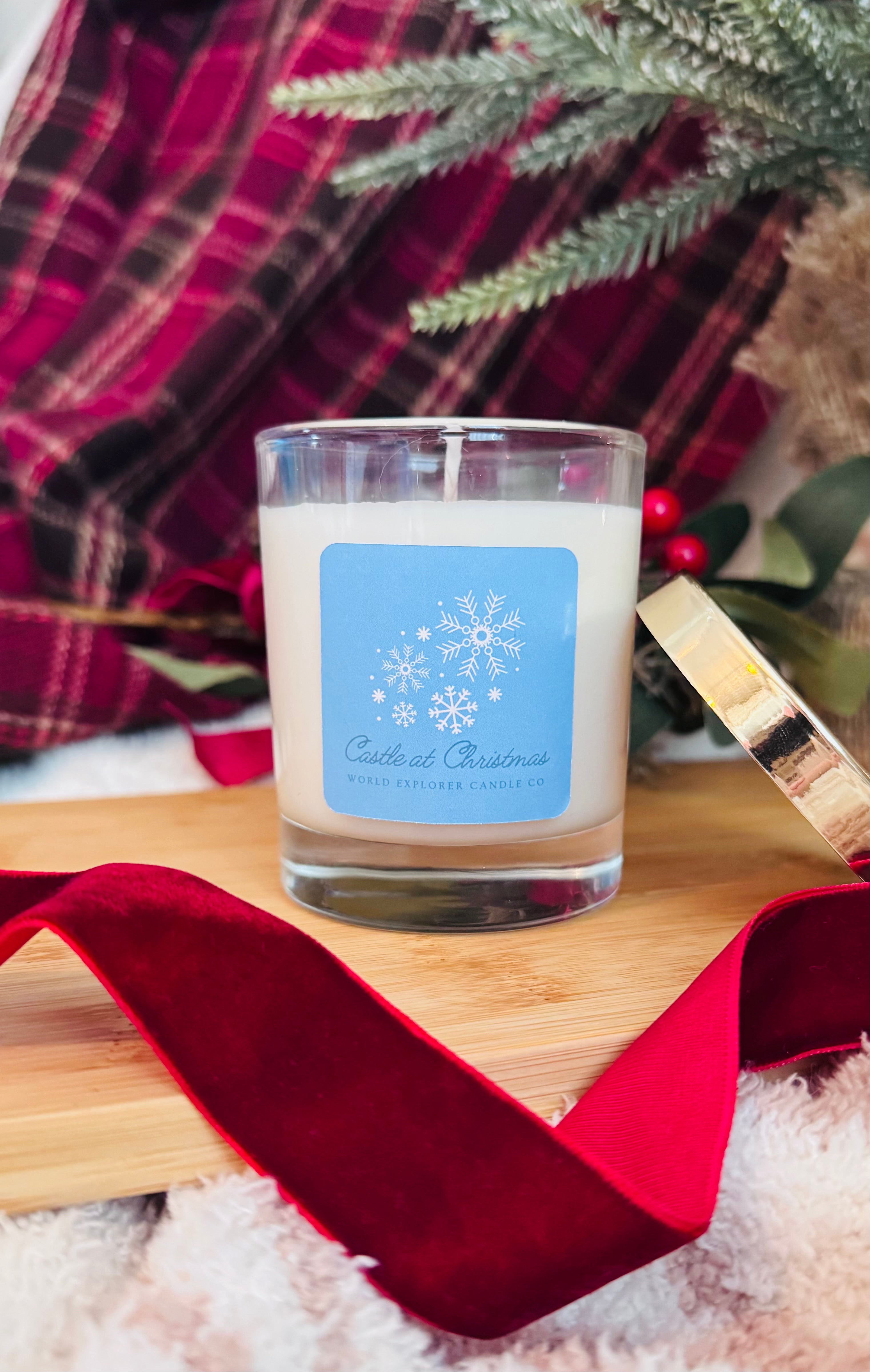 Castle at Christmas Candle